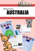 Vorschau - Arbeitsblätter - Getting to know AUSTRALIA Broschüre und Flipbook - Deckblatt