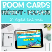 Aperçu - Jeux - BOOM CARDS Présent Verbe Irrégulier POUVOIR - Page de couverture