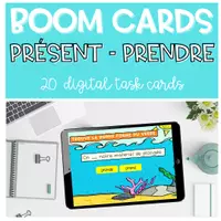 Aperçu - Apprentissages en autonomie - BOOM CARDS Présent Verbe Irrégulier PRENDRE - Page de couverture