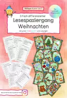 Vorschau - Arbeitsblätter - Lesespaziergang Weihnachten (3-fach differenziert) - Deckblatt