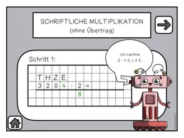 Vorschau - Interaktives Material - Lernvideo zum schriftlichen Multiplizieren - Seite 3