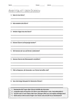 Vorschau - Arbeitsblätter - AB mit Fragen zum Thema "Dürre" + Lösungsblatt + Mindmap + Infografik - Deckblatt