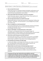Vorschau - Arbeitsblätter - AB mit Fragen zum Thema "Friedrich Dürrenmatt" + Lösungsblatt + Mindmap + Infografik - Seite 3