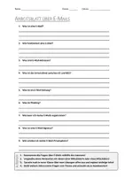 Vorschau - Arbeitsblätter - AB mit Fragen zum Thema "E-Mail" + Lösungsblatt + Infografik - Deckblatt