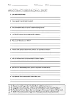 Vorschau - Arbeitsblätter - AB mit Fragen zum Thema "Friedrich Ebert" + Lösungsblatt + Mindmap + Infografik - Deckblatt