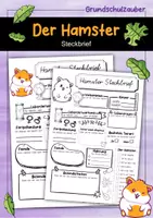 Vorschau - Arbeitsblätter - Steckbrief Hamster - Deckblatt