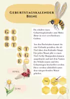 Vorschau - Poster - Geburtstagskalender zum Thema Biene (Klassenraumverschönerung) - Seite 1