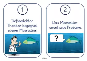 Vorschau - Unterrichtsreihen - Tiefseedoktor Theodor - Erarbeitung roter Faden - Materilaiien - Seite 1