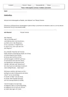 Vorschau - Test - Klassenarbeit Thema Balladen untersuchen bzw. Inhaltsangaben verfassen mit Selbsteinschätzungsbogen (Deutsch - 6./7. Klasse - PDF und WORD-Datei) - Seite 1