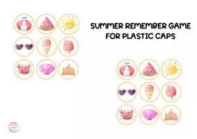 Vista previa - Juegos / Gamificación - SUMMER MATCHING GAME - 2 SIZES - página 1