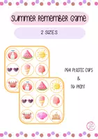 Vista previa - Juegos / Gamificación - SUMMER MATCHING GAME - 2 SIZES - Portada