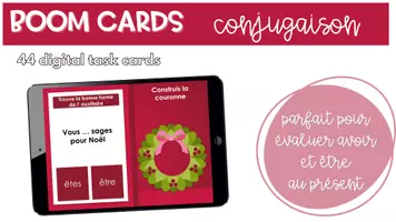 Aperçu - Jeux - Present ÊTRE AVOIR Theme Noël BOOM CARDS - Page 1