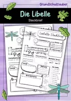 Vorschau - Arbeitsblätter - Steckbrief Libelle - Deckblatt