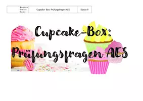 Vorschau - Arbeitsblätter - Cupcake-Box AES Prüfungsfragen 1 - Deckblatt
