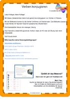 Vorschau - Interaktives Material - DaF/Daz Verben konjugieren Präsens Freizeit - Seite 1