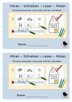 Vorschau - Arbeitsblätter - Anlautbilder in Schrift übersetzen - ein Selbstlernheft im Anfangsunterricht - Seite 2