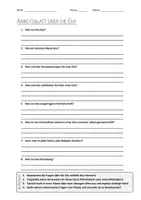 Vorschau - Arbeitsblätter - AB mit Fragen zum Thema "Ehe" + Lösungsblatt + Mindmap + Infografik - Deckblatt