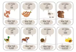Vorschau - Spiele - Ich habe - wer hat? Brüche und Dezimalzahlen - Seite 2