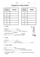 Vorschau - Arbeitsblätter - DaZ: Verben einsetzen - wohnen, heißen, sein, haben (4 Seiten!) - Deckblatt