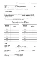 Vorschau - Arbeitsblätter - DaZ: Verben einsetzen - wohnen, heißen, sein, haben (4 Seiten!) - Seite 1