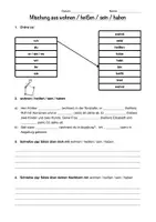 Vorschau - Arbeitsblätter - DaZ: Verben einsetzen - wohnen, heißen, sein, haben (4 Seiten!) - Seite 3
