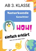 Vorschau - Merkblätter - Naturkunde - Wie entsteht ein Gewitter - einfach erklärt! - Deckblatt