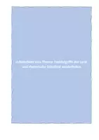 Vorschau - Stundenentwürfe - Materialpaket zum Thema Lyrik (Unterrichtsentwurf und Übungen zu Stilmitteln - Deckblatt
