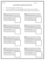 Vorschau - Arbeitsblätter - Schriftliches Multiplizieren - mit zweistelligem Faktor (Rechenspaziergang) - Affen - Seite 2