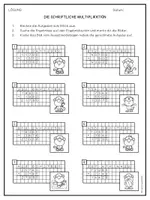 Vorschau - Arbeitsblätter - Schriftliches Multiplizieren - mit zweistelligem Faktor (Rechenspaziergang) - Affen - Seite 3