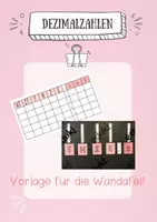 Vorschau - Präsentationen/Tafelbilder - Dezimalzahlen Vorlage Wandtafel + Stellenwerttabelle - Deckblatt