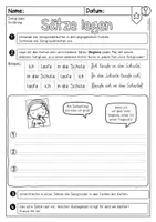 Vorschau - Arbeitsblätter - Einführung/Vorübung Satzglieder (Purzelsätze, umstellen) - Seite 1