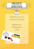 Vorschau - Merkblätter - Anleitung Prozente berechnen - Deckblatt