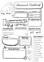 Vorschau - Arbeitsblätter - Steckbrief Mammut - Seite 2