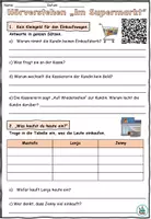 Vorschau - Arbeitsblätter - Hörverstehen "Einkaufen im Supermarkt" DaZ / DaF / Deutsch - Seite 1