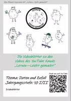 Vorschau - Arbeitsblätter - Thema: Daten und Zufall Klasse 10 (3 Videoblätter) - Deckblatt