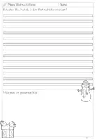 Vorschau - Arbeitsblätter - Winter oder Weihnachten - Schreiben und Malen von den Ferien (Klasse 3) - Deckblatt