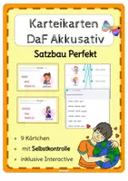 Vorschau - Fördermaterial/Inklusion - DaF Inversion Perfekt mit Akkusativ - Deckblatt