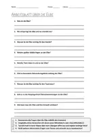 Vorschau - Arbeitsblätter - AB mit Fragen zum Thema "Elbe" + Lösungsblatt + Mindmap + Infografik - Deckblatt