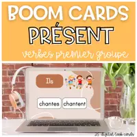 Aperçu - Apprentissages en autonomie - BOOM CARDS Présent premier groupe | Verbes en er - Page de couverture