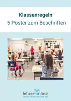 Vorschau - Poster - Poster für Klassenregeln - Klassenorganisation - Deckblatt