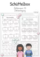 Vorschau - Stationenlernen - Schüttelbox: Zahlenraum 10 Zahlzerlegung (Arbeitsblätter) - Deckblatt