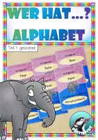 Vorschau - Bildkarten - Deutsch - Alphabet - Lesespiel : Ich habe .... - Wer hat ...? - Teil 1 - Deckblatt