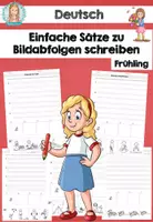 Vorschau - Arbeitsblätter - Frühling | Bildergeschichten | Geschichten schreiben - Deckblatt
