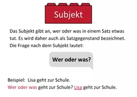 Vorschau - Arbeitsblätter - Satzglieder kennen lernen und bestimmen - Seite 1