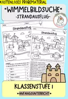 Vorschau - Arbeitsblätter - Wimmelbildsuche "Strandausflug" I Kl. 1 - Deckblatt