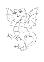 Vorschau - Mal- und Bastelvorlagen - Drachen - Kreative Ausmalbilder - Handgezeichnet - Seite 1