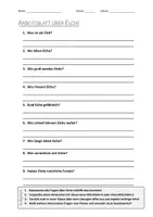 Vorschau - Arbeitsblätter - AB mit Fragen zum Thema "Elche" + Lösungsblatt + Infografik - Deckblatt