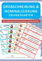 Vorschau - Stationenlernen - Deutsch: Großschreibung und Nominalisierung - Übungskarten - Deckblatt