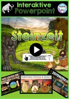 Vorschau - Videos - Interaktive Powerpoint Steinzeit | Spektakuläre virtuelle Erfahrung - Sofort einsetzbar | Homeschooling | Distanzunterricht - Deckblatt