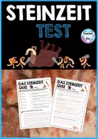 Vorschau - Arbeitsblätter - Steinzeit Test - Arbeitsblätter - Deckblatt